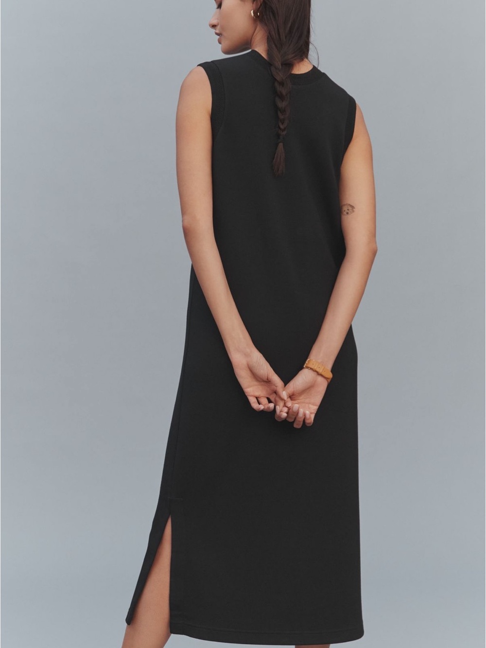 Varley Beatrice Sleeveless Midi Dress Black M - Picture 2 of 6